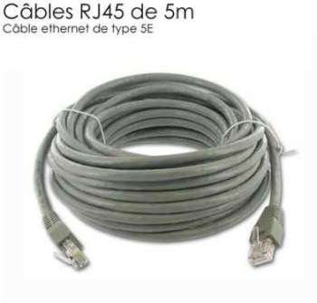 Cable Reseau, cable RJ45 de 5m