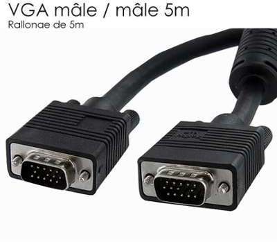 Cable VGA 5m male male