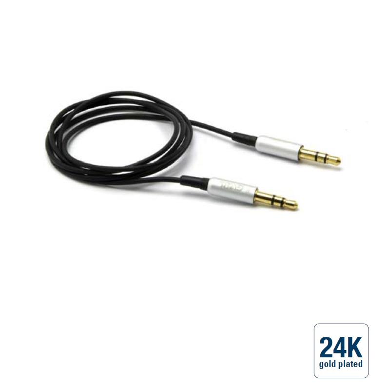 G&BL argent Câble Jack 3,5 mm 1,8 m Stéréo