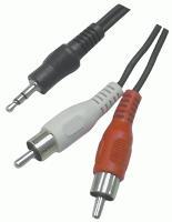 Cordon audio Jack3.5-2 RCA MM 5m - Cable ordinateu