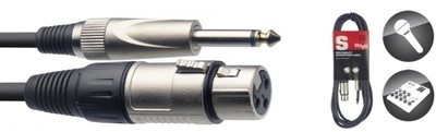 Câble de microphone XLR/jack (f/m), 3 m