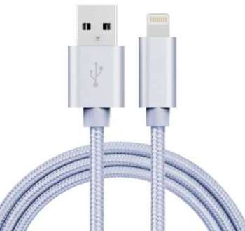 Cābles USB Argent Data HOCO pour iPhone 5 5S SE 6 6S Cābles USB Argent Data HOCO