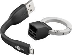 Porte-clés avec câble Micro-USB intégré Goobay
