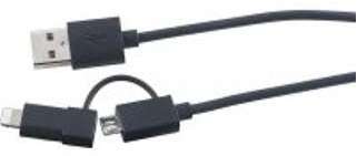 Câble 2 en 1 USB vers Micro-USB et 8 broches (iPho
