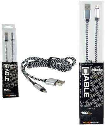 Câble Data Micro USB Noir Renforcé Rigide pour Arc