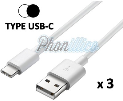 Lot de 3 Cables USB-C Chargeur pour Samsung Galaxy