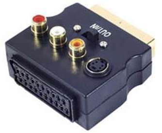Adaptateur PERITEL mâle vers femelle 3x RCA S-Video Adaptateur PERITEL mâle vers