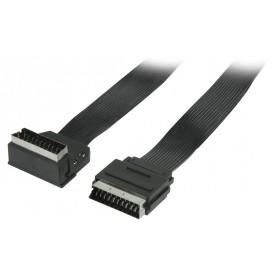 Câble PÉRITEL plat avec adaptateur PÉRITEL mâle –