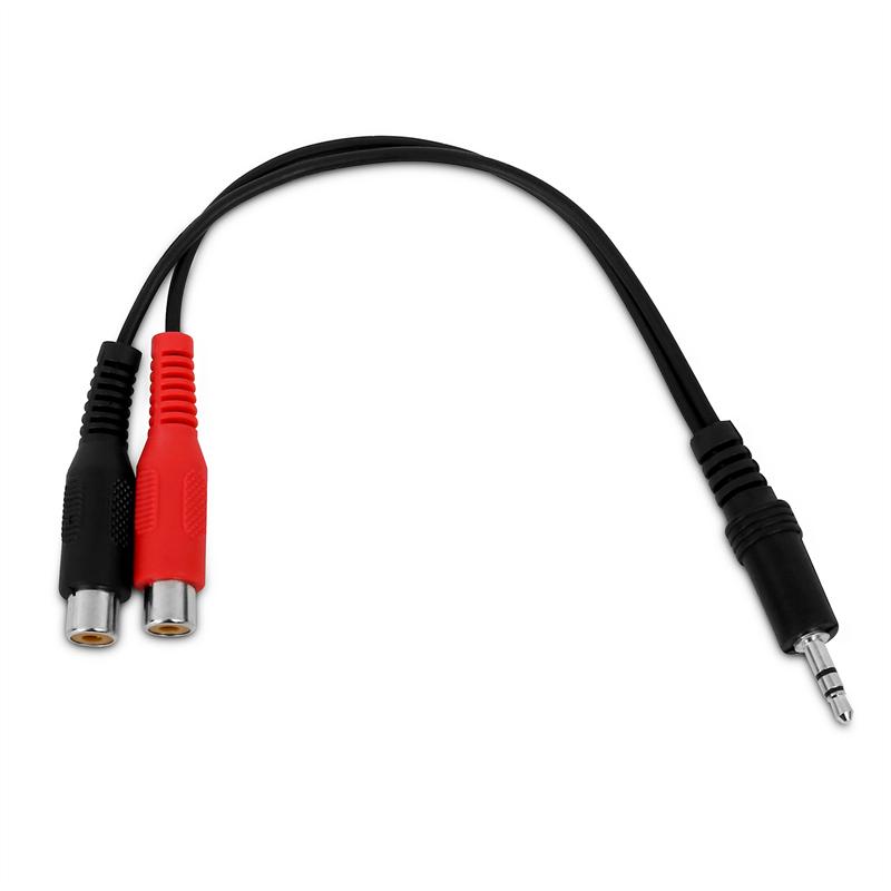 Câble jack 3,5mm stéréo vers double RCA 0,2m