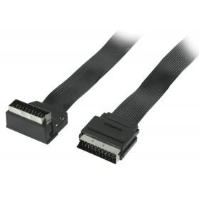 Câble PÉRITEL plat avec adaptateur PÉRITEL mâle –