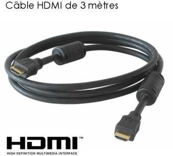 Cable Hdmi or 19 broches de 3m.