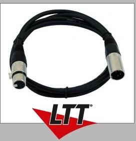 Cable FP-05 XLR 5pol m/f black 0.5m