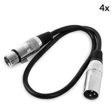 FrontStage set 4 cābles XLR 3-pin 50cm māle vers f