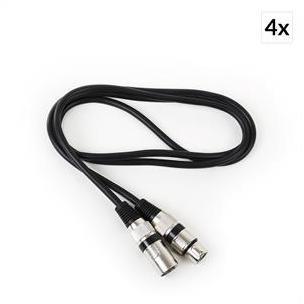 FrontStage set 4 cābles XLR 1,5m māle vers femelle