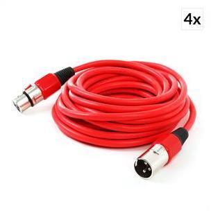 FrontStage cāble XLR 6m rouge māle vers femelle 4