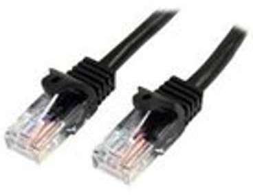 StarTech.com 0.5m Black Cat5e / Cat 5 Snagless Eth