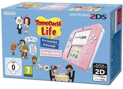 Nintendo 2DS Rose et blanche Tomodachi Life Nintendo 2DS Rose et blanche