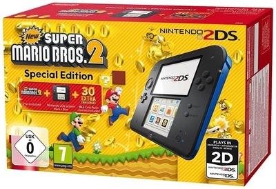 Nintendo 2DS Noire et Bleue New Super Mario Bros 2 Nintendo 2DS Noire et Bleue