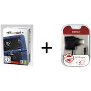 Console New 3DS XL Bleu Métallique + chargeur