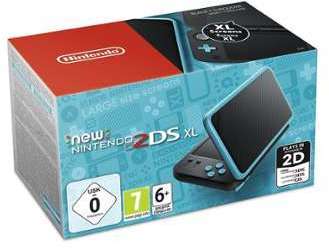 Console New Nintendo 2DS XL turquoise et noire Console New Nintendo 2DS XL