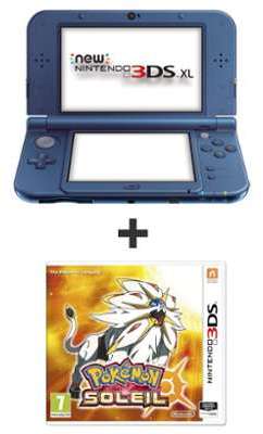 Console Nintendo New 3DS XL Bleue + Pokémon Soleil