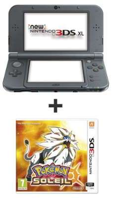 Console Nintendo New 3DS XL Black + Pokémon Soleil