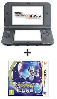 Console Nintendo New 3DS XL Black + Pokémon Lune