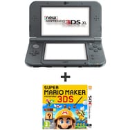 NEW 3DS XL METALLIC BLACK + SUPER MARIO MAKER 3DS