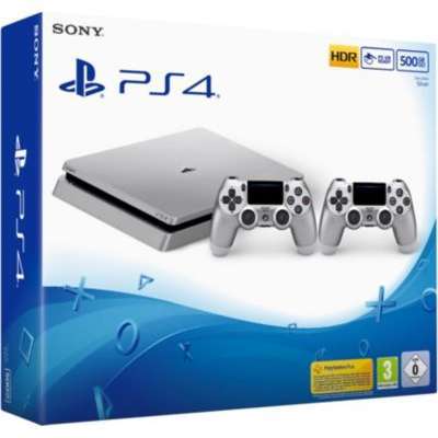 Console PS4 Sony Slim 500Go Silver + 2nde manette