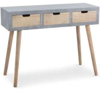 Console scandinave 3 tiroirs Tatum Gris Console scandinave 3 tiroirs