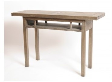 Console extensible bois gris