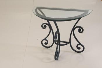 Console demi lune fer forgé 90cm Vogue
