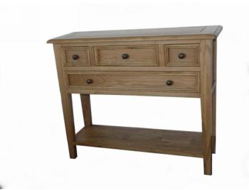 Console chêne massif avec tiroirs Campagnol