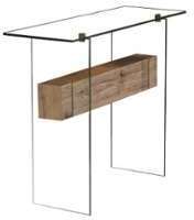 Console design verre et bois - Diana Console design verre et bois