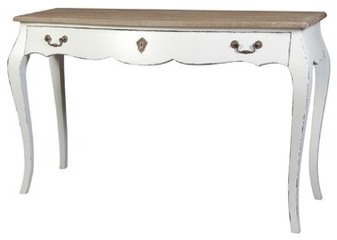 Console 1 tiroir coloris blanc - CAMILLE