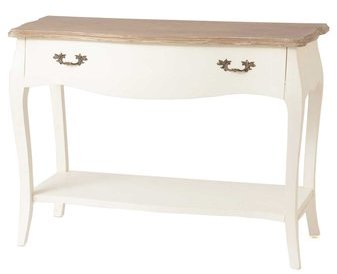 Console avec 1 grand tiroir 1 plateau en bois Sapin Console avec 1 grand tiroir