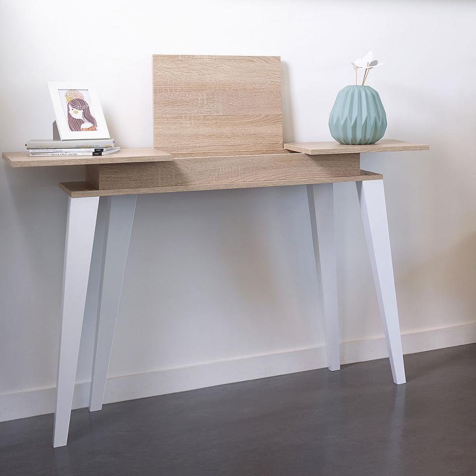 Console Prism - 80 cm Chêne Blanc Console Prism - 80 cm Chêne