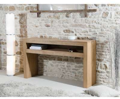 Console avec tablette bois massif 150x40cm Jule