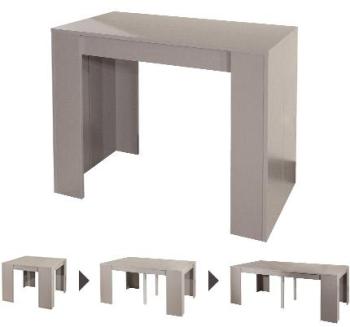 Console extensible 91 cm x 49 99 148 198 cm - taupe Console extensible 91 cm x