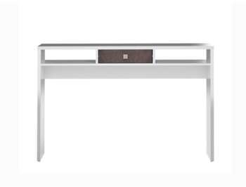 Console design 1 tiroir 2 niches Blanc Effet béton Console design 1 tiroir 2