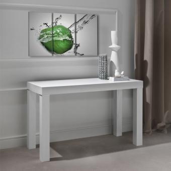 Console / table extensible avec pieds en bois mass