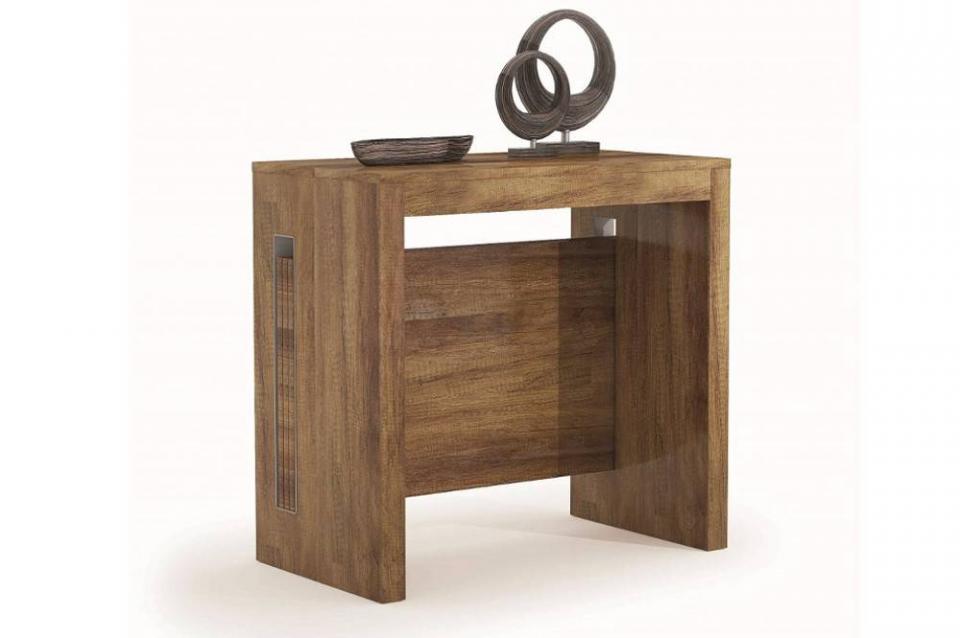 Console extensible GRANDEZZA chêne foncé