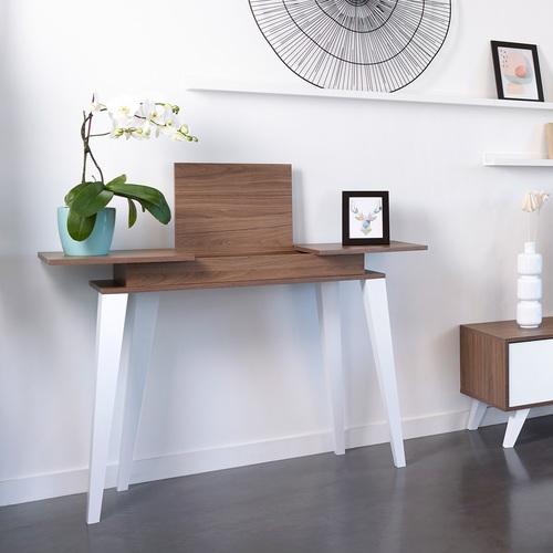 Console Prism - 117 cm Noyer Blanc Console Prism - 117 cm Noyer
