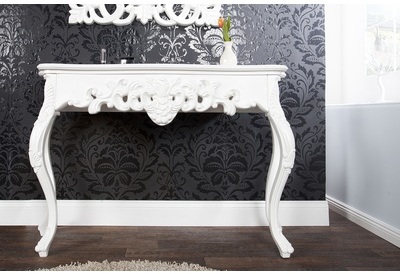 Meuble console blanc de style classique