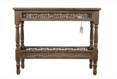 MEUBLE CONSOLE BOIS 98x35x77cm- MEUBLE CONSOLE BOIS 98x35x77cm-