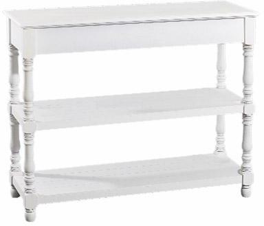 Console 2 étagères blanche