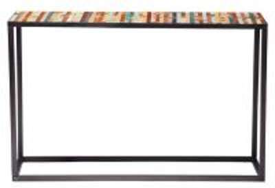 Table console en métal et bois multicolore L 120 c