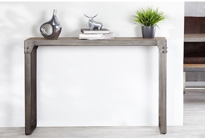 Meuble console design en bois d?acacia et métal no