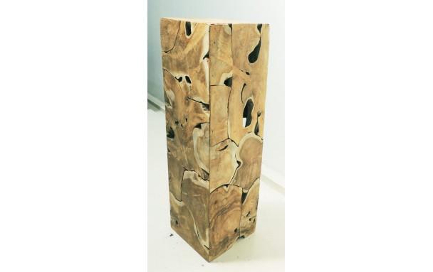Colonne en Teck massif / H100 x L30 x P30 cm pièce