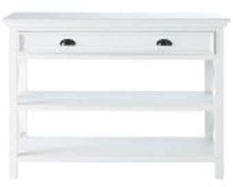Table console en pin blanc L 120 cm Newport